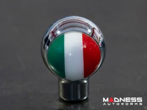MINI Cooper Gear Shift Knob - Chrome w/ Italian Flag Design